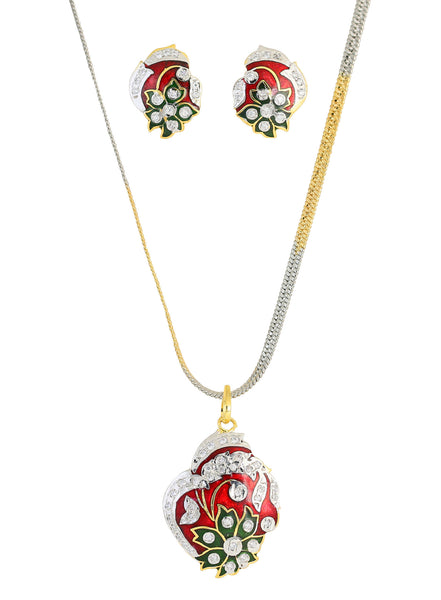 Attractive Beautiful Pendant Set Fashion Jewelry Enamel W- BBPSG985-01A--M - TrainingDays