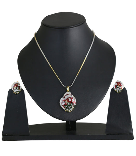 Attractive Beautiful Pendant Set Fashion Jewelry Enamel W- BBPSG985-01A--M - TrainingDays
