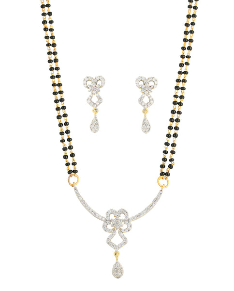 Beautiful Slander Indian Style Mangalsutra Pendant Cubic- BBPSG989-01A--M - TrainingDays