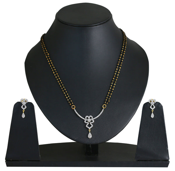 Beautiful Slander Indian Style Mangalsutra Pendant Cubic- BBPSG989-01A--M - TrainingDays