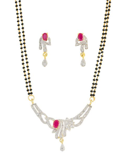 Masterly Crafted Modern Traditional Mangalsutra Faux Ruby- BBPSG990-01AR-M - TrainingDays