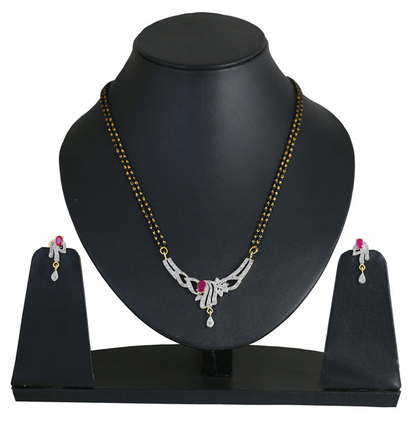 Masterly Crafted Modern Traditional Mangalsutra Faux Ruby- BBPSG990-01AR-M - TrainingDays