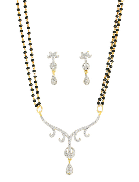 Rich Indian Traditional Modern Style Mangalsutra White Cu- BBPSG991-01A--M - TrainingDays