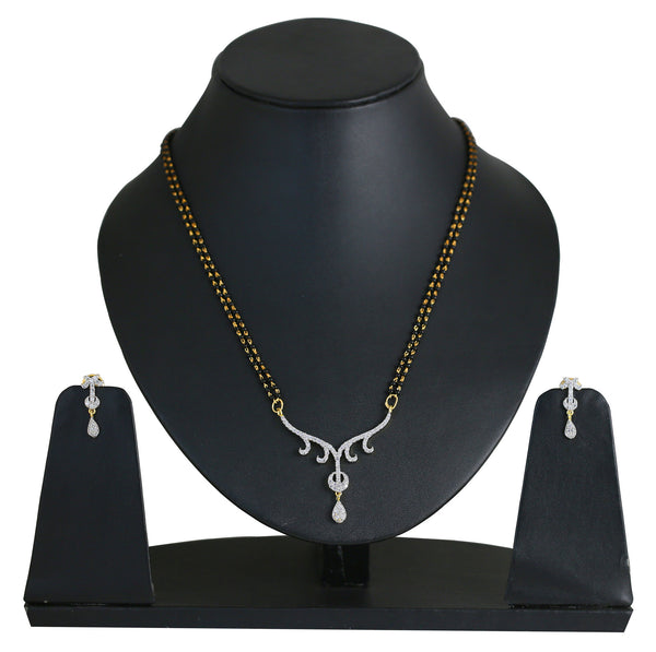 Rich Indian Traditional Modern Style Mangalsutra White Cu- BBPSG991-01A--M - TrainingDays