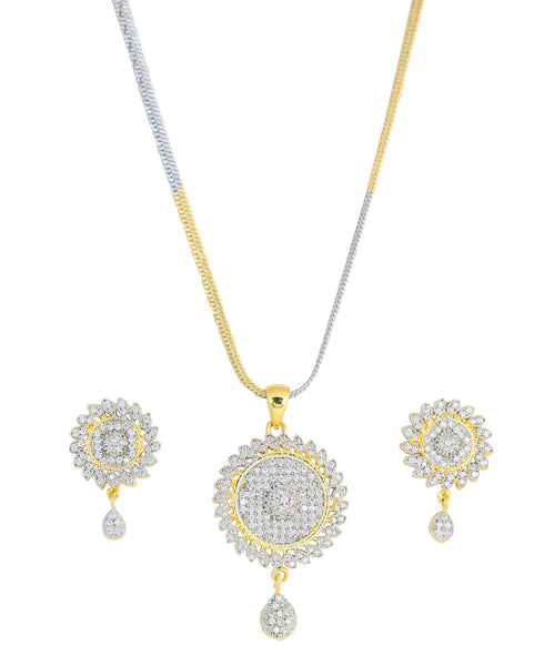 Stunning Micron Setting Pendant Set Faux Pear Cut Ruby Cu- BBPSG997-01A--M - TrainingDays