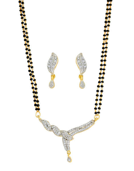 White Brass Two Tone Plated Exclusively Mangalsutra Set C- BBPSG999-01A--M - TrainingDays