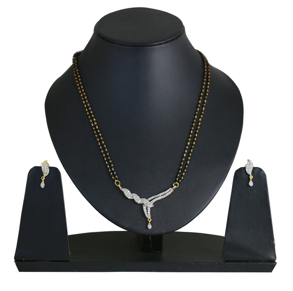 White Brass Two Tone Plated Exclusively Mangalsutra Set C- BBPSG999-01A--M - TrainingDays