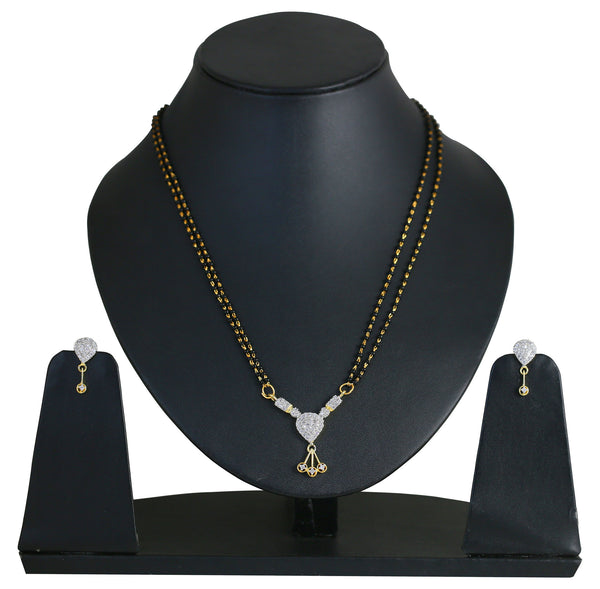 Brass Base Two Tone Plated Stylish Mangalsutra Pendant Cu- BBPSGA05-01A--M - TrainingDays