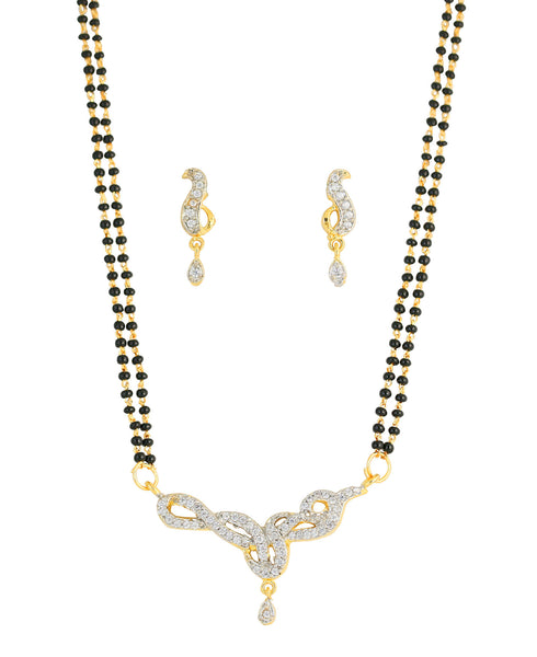 Attractive Beautiful Mangalsutra Set Cubic Zircons Bead- BBPSGA06-01A--M - TrainingDays