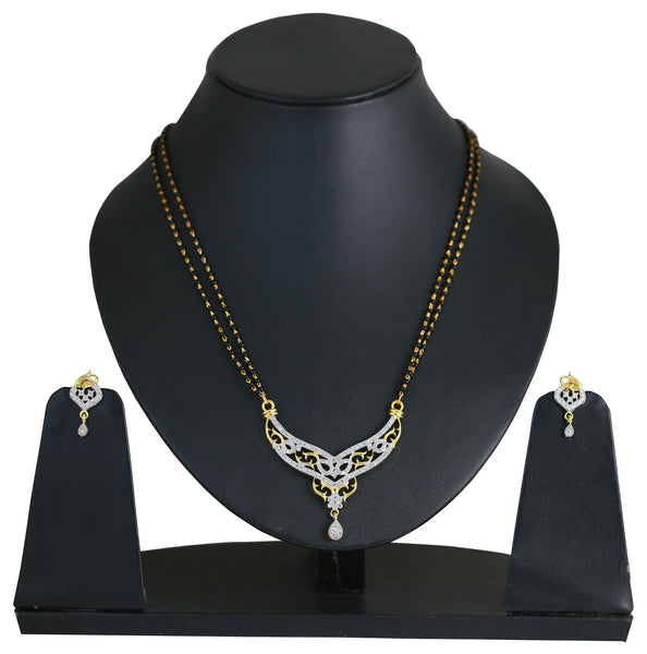 Ethnic Indian Mangalsutra Pendant Cubic Zircons Bead Stri- BBPSGA08-01A--M - TrainingDays