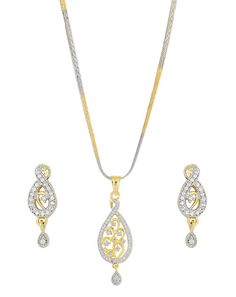Exclusive Attractive Pendant Set Studded Cubic Zircons Br- BBPSGA12-01A--M - TrainingDays