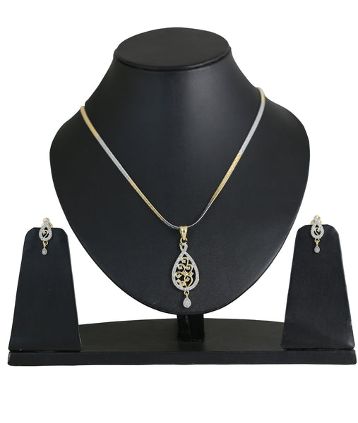 Exclusive Attractive Pendant Set Studded Cubic Zircons Br- BBPSGA12-01A--M - TrainingDays