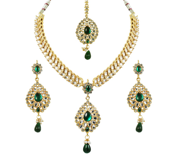 Touchstone Gold Necklace Set - DGNS-996-01AKEY - TrainingDays