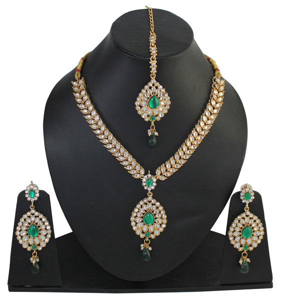 Touchstone Gold Necklace Set - DGNS-996-01AKEY - TrainingDays