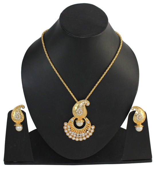 Touchstone Gold Pendant Set- DGPS-543-01AP-Y - TrainingDays