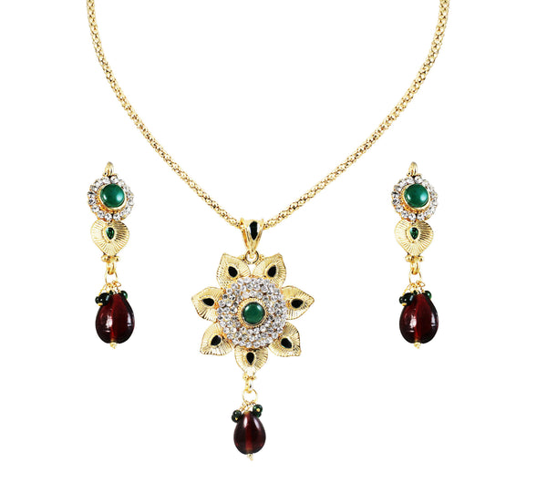 Touchstone Gold Pendant Set- DGPS-545-01AE-Y - TrainingDays