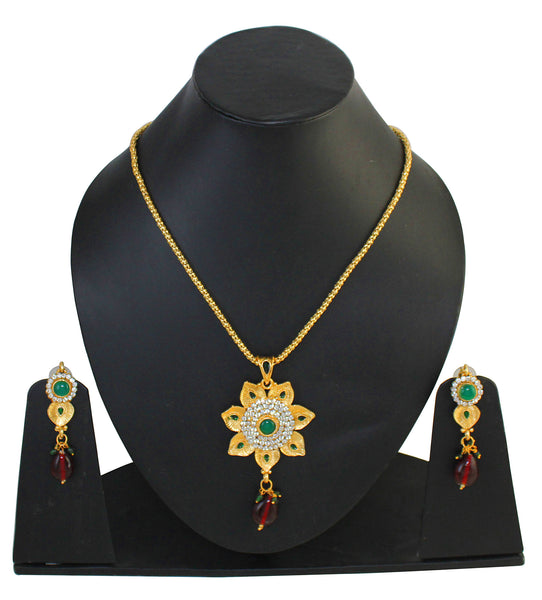 Touchstone Gold Pendant Set- DGPS-545-01AE-Y - TrainingDays