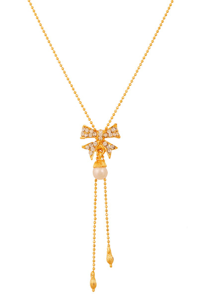 Touchstone Gold Plated Butterfly Lariat Pendant- FPP--203-01A--Y - TrainingDays