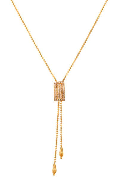 Touchstone Gold Plated Beautiful Lariat Pendant- FPP--204-01A--Y - TrainingDays