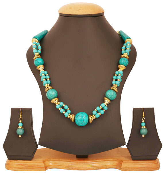 Artistically Designed, Rich & Colourful Bead Necklace Set by Touchstone- GMNS-110-03---Y - TrainingDays