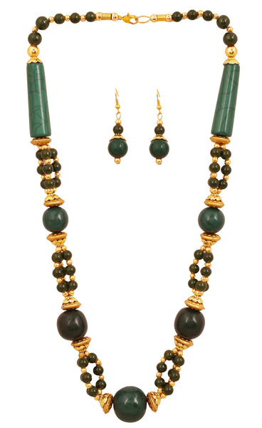Artistically Designed, Rich & Colourful Bead Necklace Set by Touchstone- GMNS-110-04---Y - TrainingDays