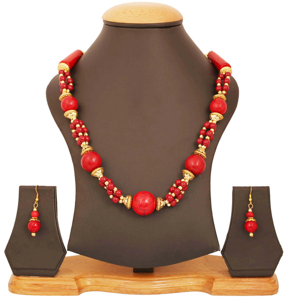 Artistically Designed, Rich & Colourful Bead Necklace Set by Touchstone- GMNS-110-05---Y - TrainingDays