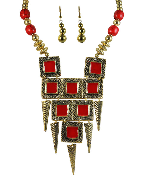 Studded Necklace Set By Touchstone - KRNS-205-01---- - TrainingDays