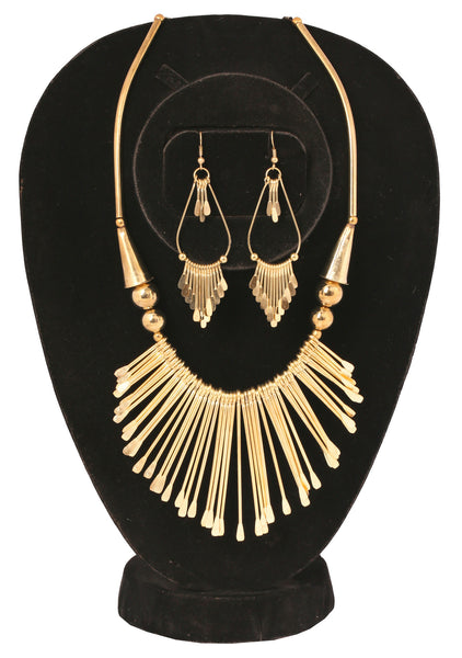 Touchstone Gold Necklace Set- KRNS-915-01---Z - TrainingDays