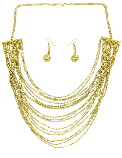 Touchstone Gold Necklace Set- KRNS-916-01---Z - TrainingDays