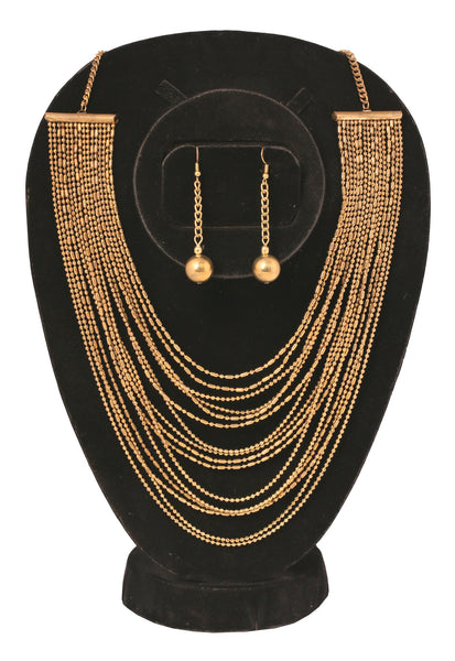 Touchstone Gold Necklace Set- KRNS-916-01---Z - TrainingDays