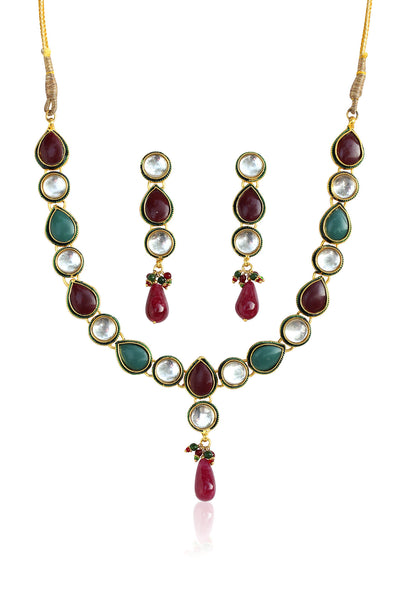 Kundan Necklace Set By Touchstone - KSNSG075-01KREY - TrainingDays