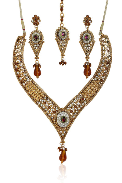 Gold-plated Necklace Set By Touchstone- MENS-A01-02AF-M - TrainingDays