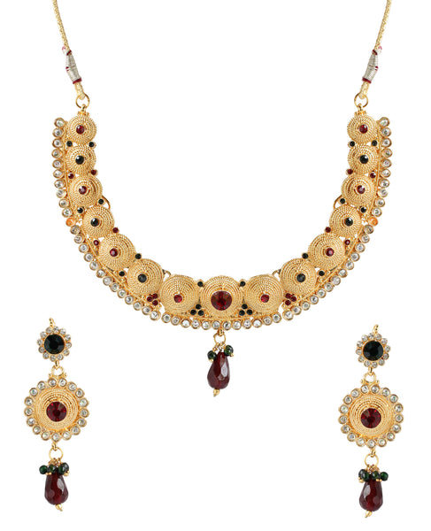 Touchstone Gold Necklace Set- PWNSL251-01AREY - TrainingDays