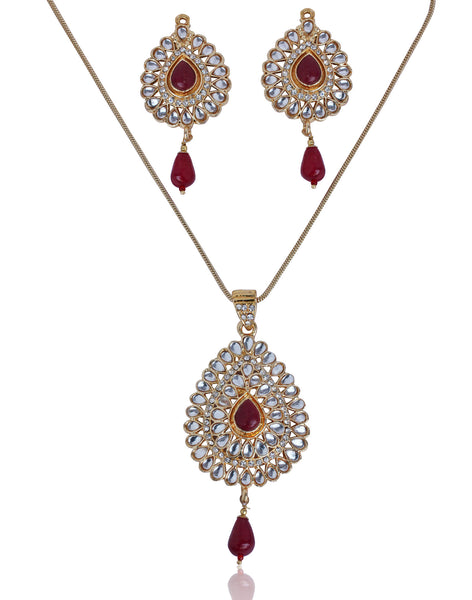 Touchstone Traditional Kundan Gold Pendant Set- PWPSL061-01AKRY - TrainingDays