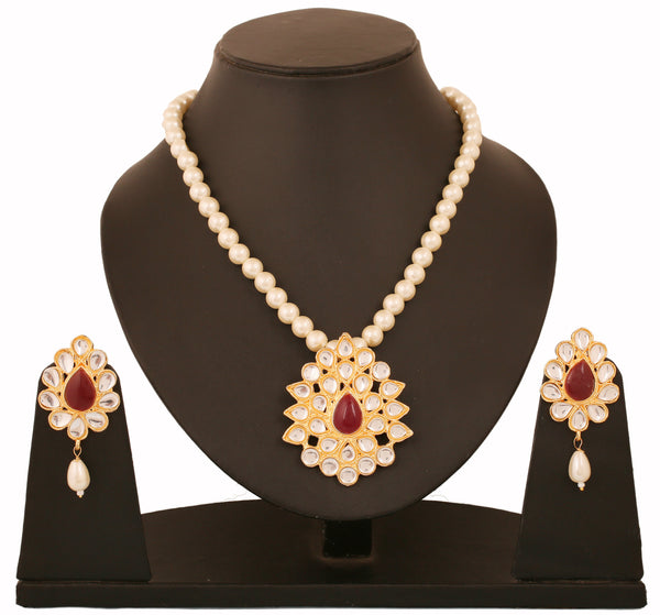 Touchstone Kundan Look Pendant Set - PWPSL089-03KR-Y - TrainingDays